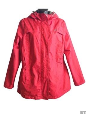 SNOZU Platinum Collection Women's Red Hooded Fleece Lined Winter Jacket Size M